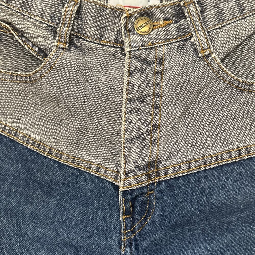 Vintage 90s Palmetto High Rise Jeans Women 9 Color block Tapered USA Cotton - Picture 3 of 11